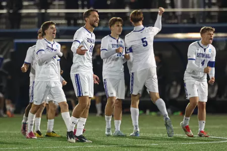 Seton Hall Men's Soccer Penalty Nick Celebration