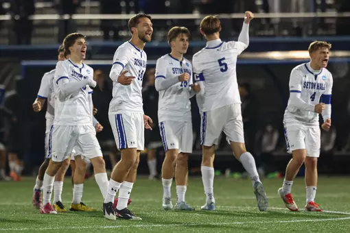 Seton Hall Men's Soccer Penalty Nick Celebration