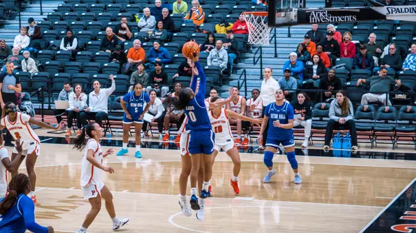 Jada Eads goes in for a shot against Princeton on Dec. 2