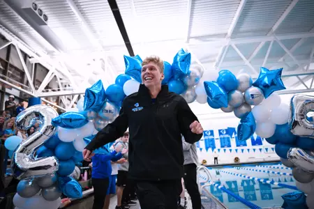 Sean Vizzard Celebrating on Senior Day