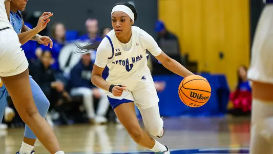 Jada Eads drives to the hoop against Marquette on Feb. 12