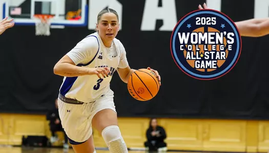 Faith Masonius graphic with the College All-Star Game logo