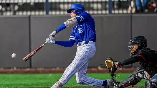 Tommy Manzo takes a swing against Saint Joseph's
