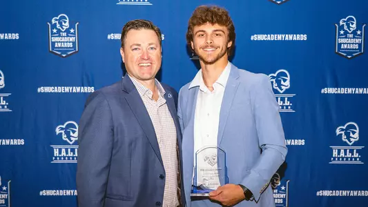 Bryan Felt with Aiden Robbins at 2025 SHUCademy Awards