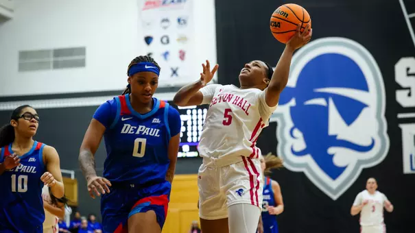 Savannah Catalon against DePaul during the Pink Game of 2024-25