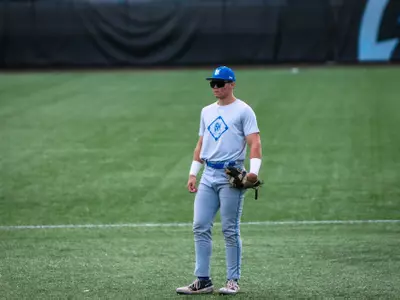 Joey Wilga in the outfield