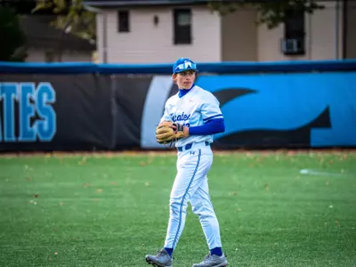Nick Tomasetto in the outfield