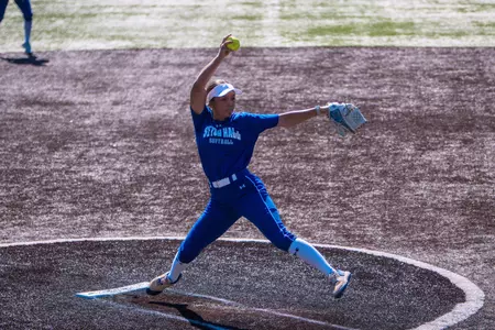 Rachael Schumann pitching