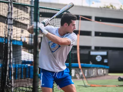 Ryan Johnston hitting