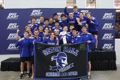 Seton Hall Men's Swim Dive 2026 BIG EAST Championshiosp Second Place