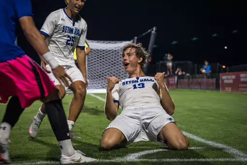 Til Kauschke converts PK and celebrates against Rutgers