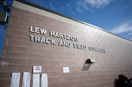 Lew Hartzog sign