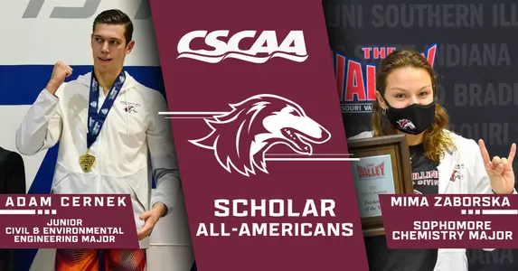 Cernek and Zaborska named CSCAA Scholar All-Americans