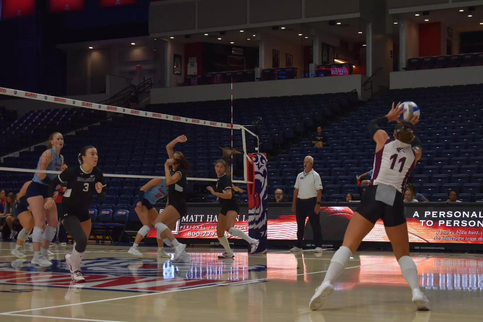 Jillian Shaneyfelt receives a ball.