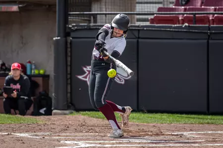 Maleah Blomenkamp during SIU's 7-2 win in Game 1 at Charlotte West Stadium.