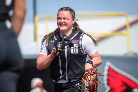 Hailey Lucas during SIU's first game of a doubleheader at Illinois State on March 20, 2026.