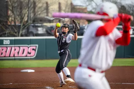 Brooklynn Danielson during SIU's 9-0 (5) win at Illinois State in Game 2 on March 20, 2026.