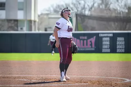 Emily Delgado during Game 3 of SIU's series at Illinois State on March 21, 2026.