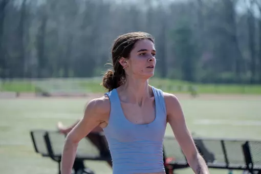 Ella Mcdonell track practice outdoors (used for recap first outdoor meet)