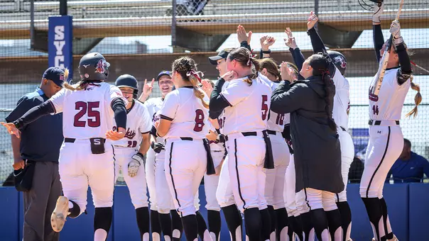 Sydney Potter Celebrates a Home Run at Indiana State