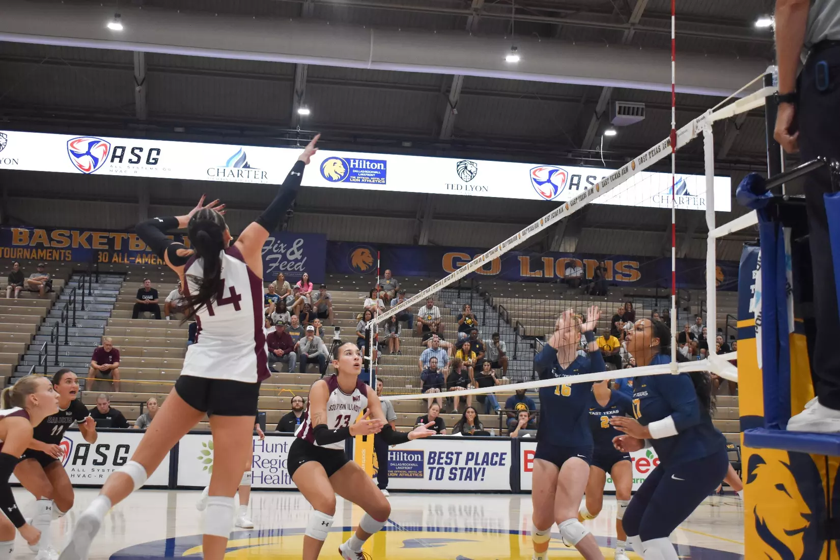 Ella Swansiger prepares for an attack.