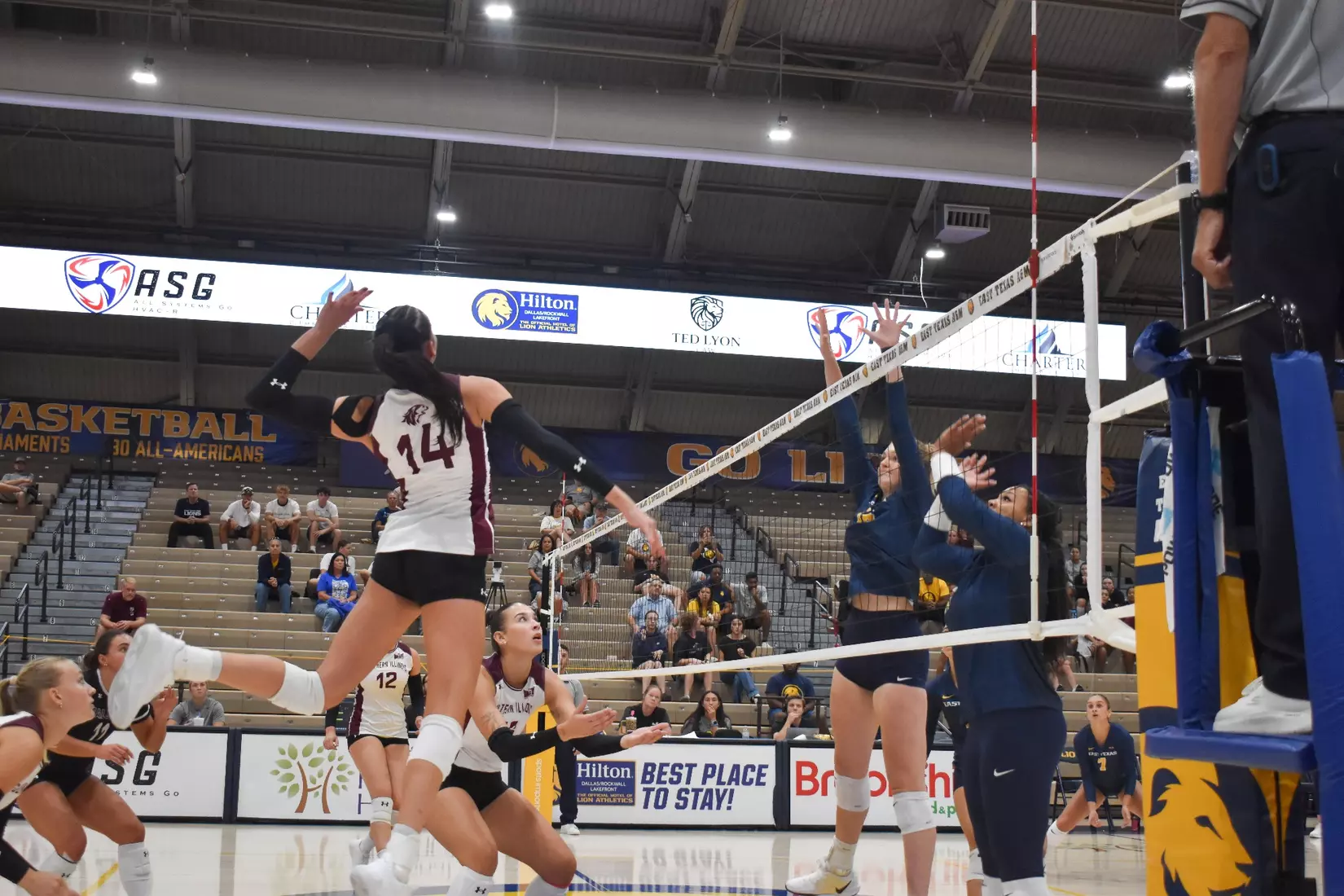 Ella Swansiger winds up for an attack.