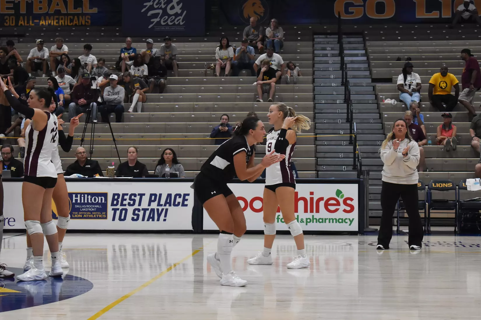 Jillian Shaneyfelt cheers on her team.
