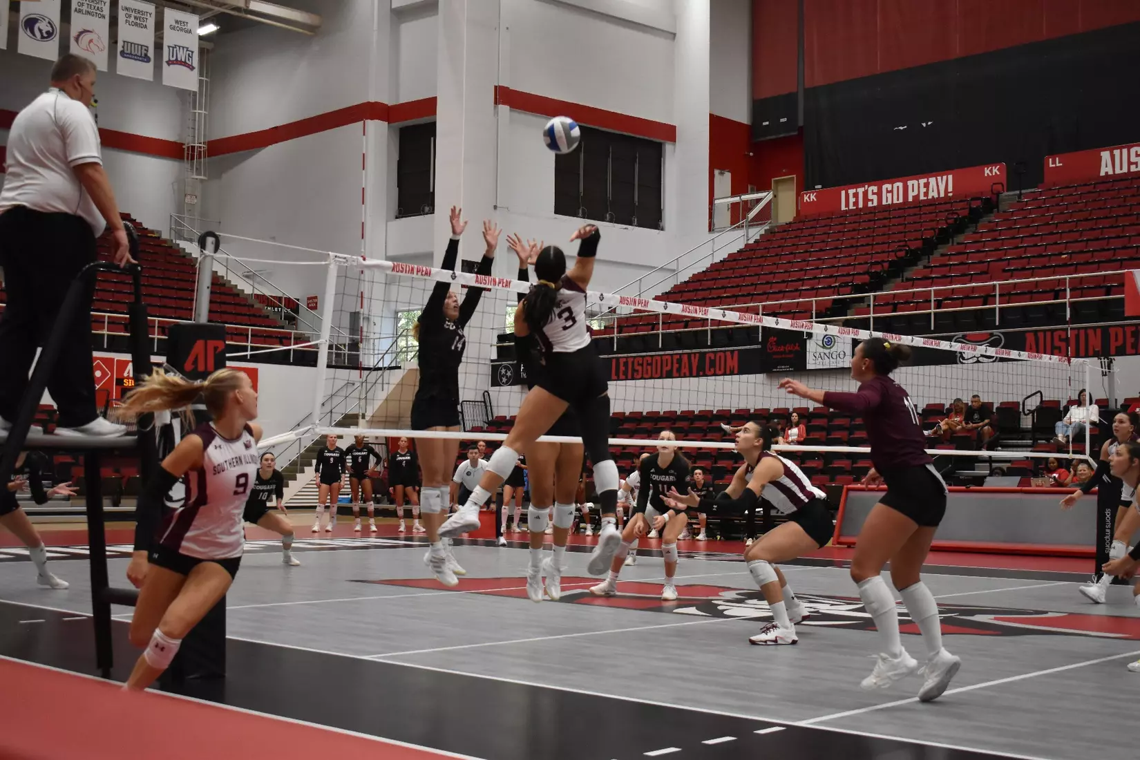 McKenzie Moeller goes up for an attack.