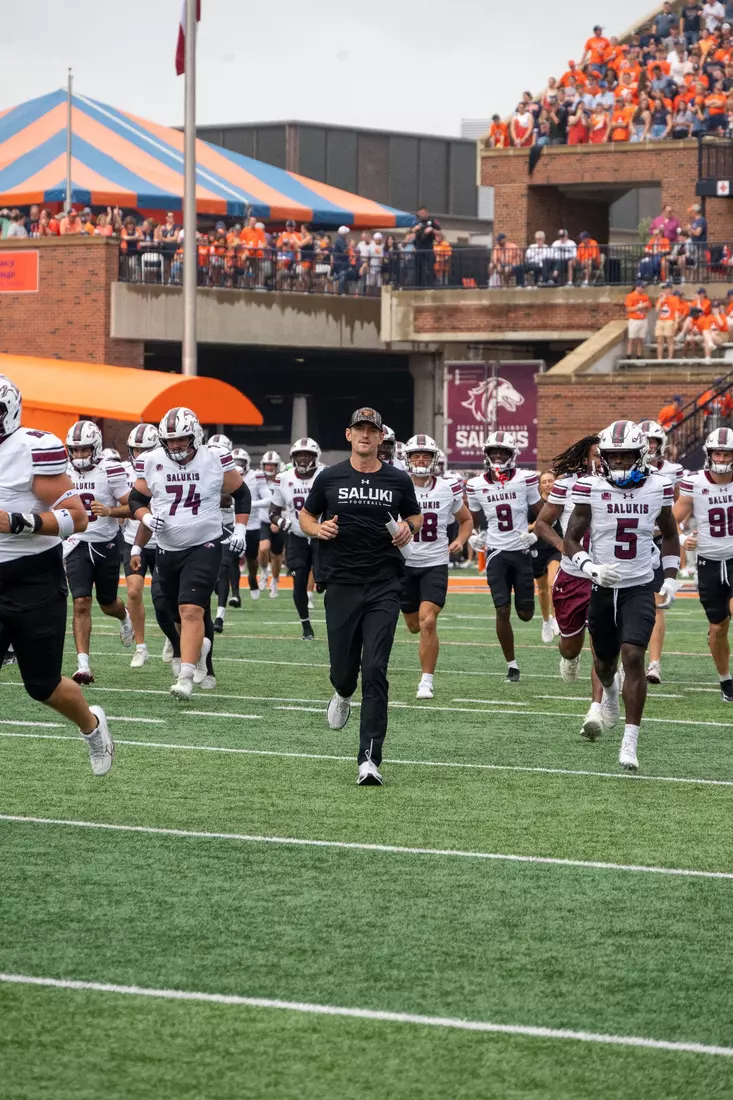 Team runs onto the field
