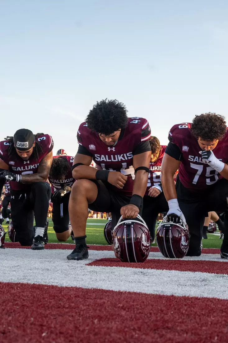 Pregame prayers at Saluki Stadium