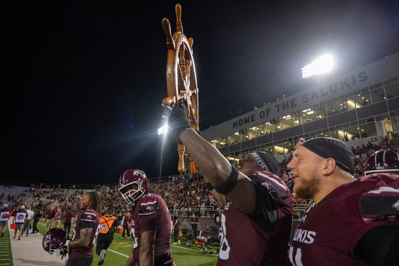 Salukis hold the Wheel