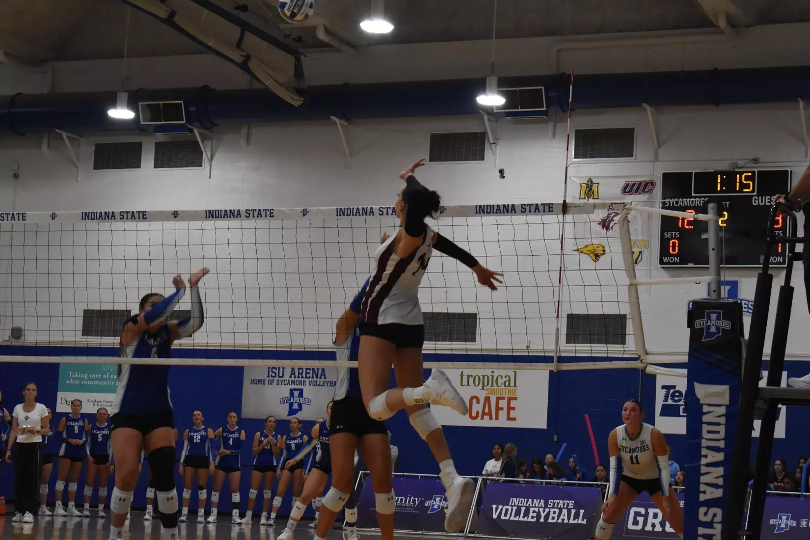 Ella Swansiger swings her arm back as she prepares for an attack.
