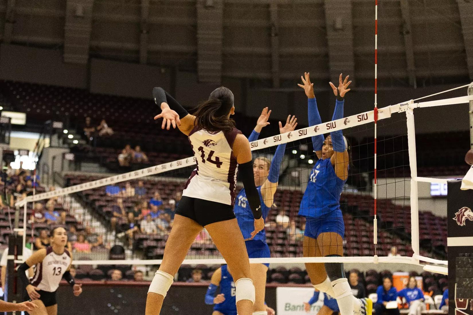 Ella Swansiger swings her arm back for an attack.
