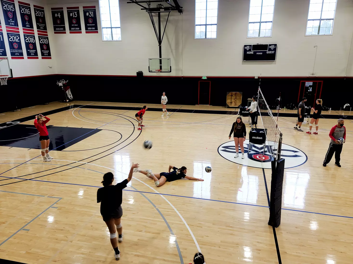 Selbie Christensen works on her pancakes - at Madigan Gym, Moraga, Calif., Jan. 8, 2021