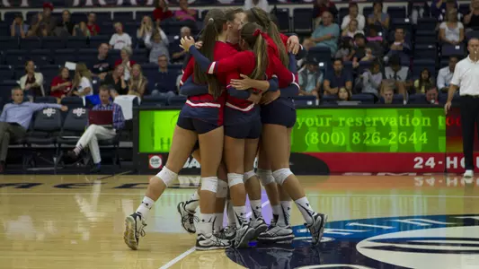The Saint Mary's women's volleyball team faced its eighth top-15 ranked opponent of the season on Saturday in No. 10 BYU.
