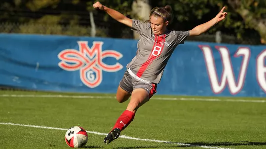 Freshman defender Kelsey Hill during the Gaels 1-0 win over Pacific on Senior Day at Saint Mary's Stadium on Nov. 4, 2017