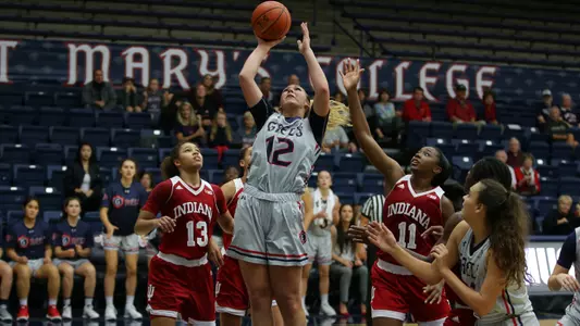 Sydney Raggio notched her fourth double-double of the year with 14 points and 10 rebounds.