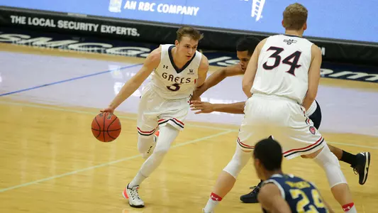 Emmett Naar matched his career high with 12 assists Friday - the fourth time this season he's dished that many helpers.