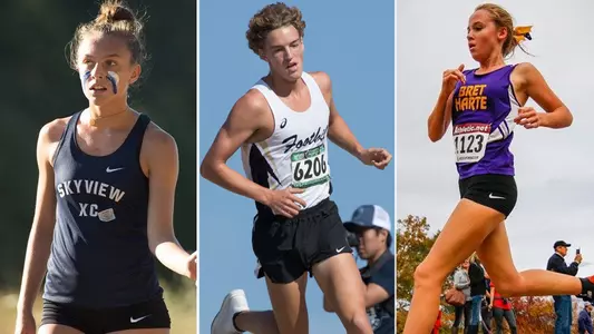 (From left to right) Ellen Burbank, Stuart Kendall and Kaela Dishion all signed National Letters of Intent to join the Saint Mary's cross country and track programs.