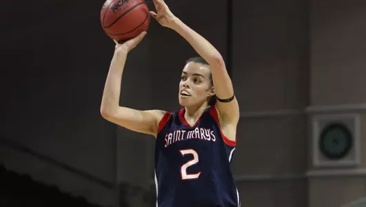 Louella Tomlinson puts up a shot against Gonzag