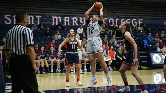Sydney Raggio led Saint Mary's with 17 points and 11 rebounds Saturday for her 10th double-double of the year.