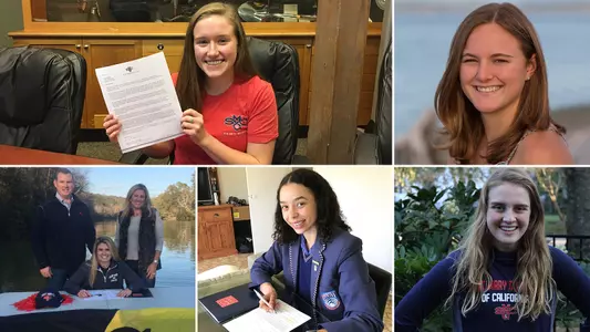 Clockwise from top left: Elizabeth Blue, Olivia Pells, Reilly Schindler, Keyshana Luscombe-Shockley and Kayla Mahoney.