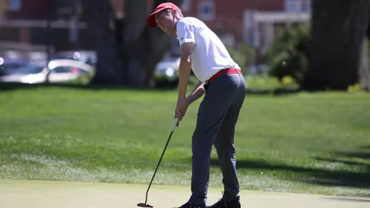 Blake Hatchoat looks at his putt on the green during the first round at The Goodwin at TPC Harding Park in San Francisco on Thursday, March 29, 2018