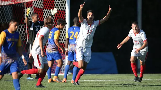 Javier Rivera Hernandez scores against San Jose State