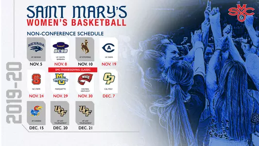2019 WBB Non-Conference Schedule