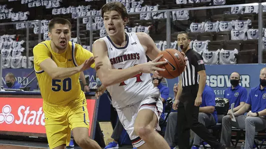 Alex Ducas drives vs South Dakota State
