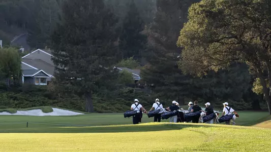 Golf team walking together