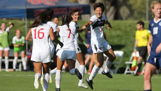 Suzuna Shibukawa celebrates a goal