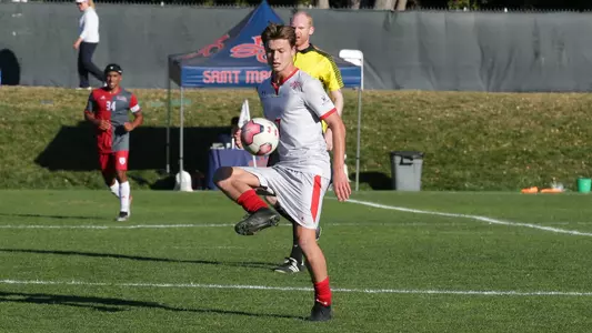 Van der Lof flips the ball onto his right foot to gain control