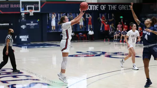 Taycee Wedin hits a 3 from the wing against Nevada